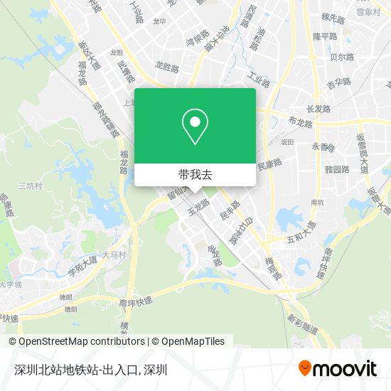 深圳北站地铁站-出入口地图