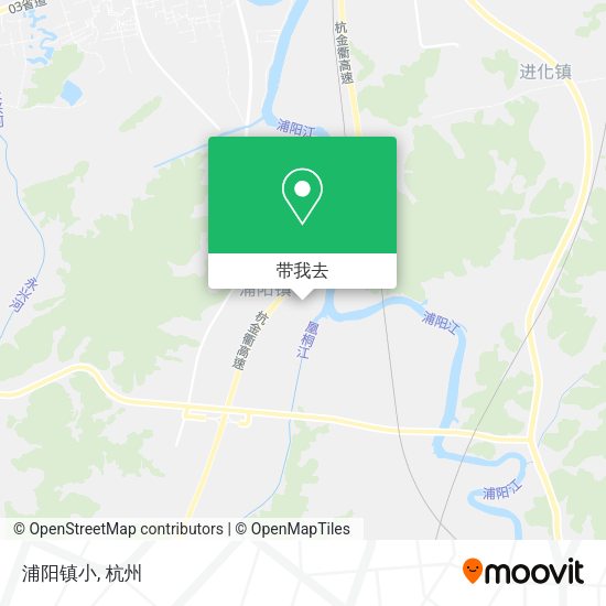 在地图上查看浦阳镇小,萧山区
