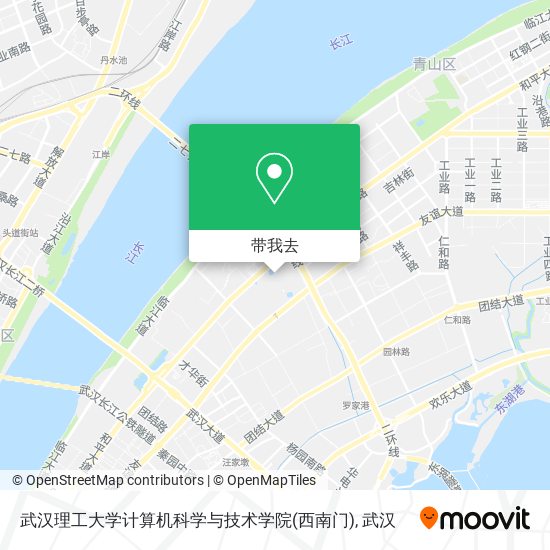 在地图上查看武汉理工大学计算机科学与技术学院(西南门),武昌区