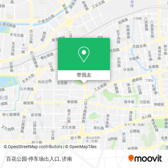 百花公园-停车场出入口地图