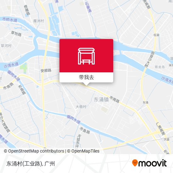 在地图上查看东涌村(工业路),东涌镇