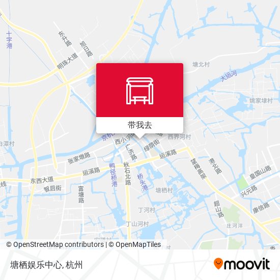 在地图上查看塘栖娱乐中心,杭州