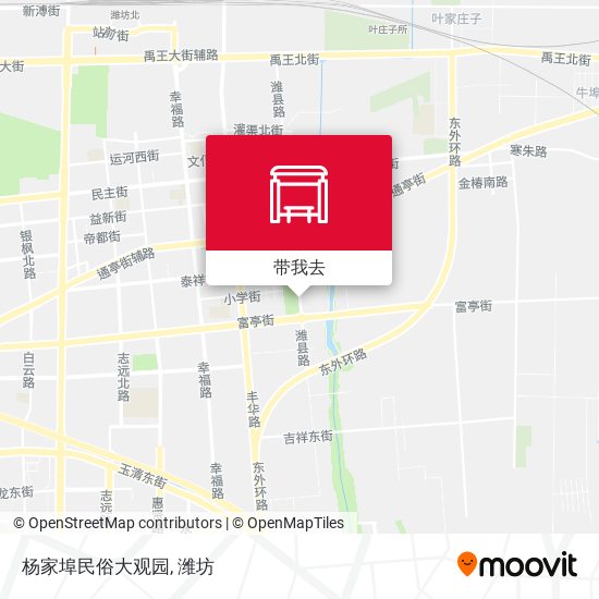 在地图上查看杨家埠民俗大观园,寒亭区