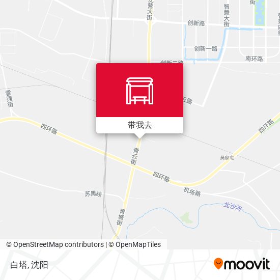 在地图上查看白塔,苏家屯区