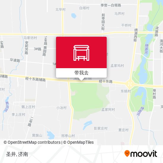 搭乘公共交通前往章丘市圣井