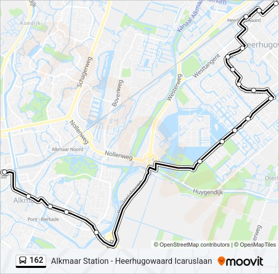 162 Route Schedules Stops Maps Heerhugowaard Icaruslaan Updated