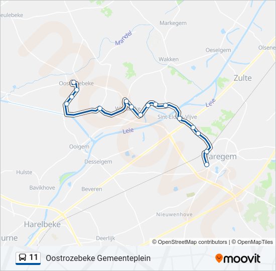 Route Schedules Stops Maps Oostrozebeke Gemeenteplein Updated