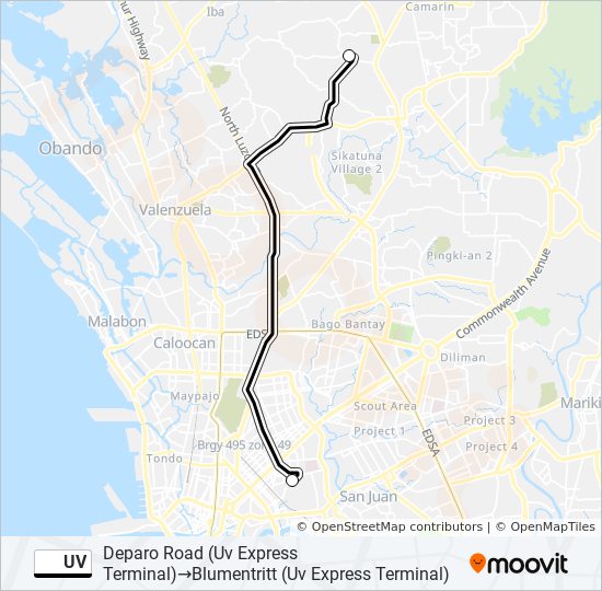 Uv Route Schedules Stops Maps Deparo Road Uv Express Terminal