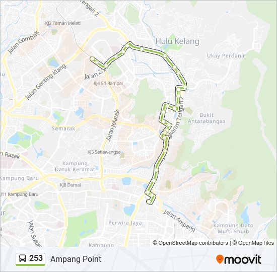 253 Route Schedules Stops Maps Ampang Point Updated