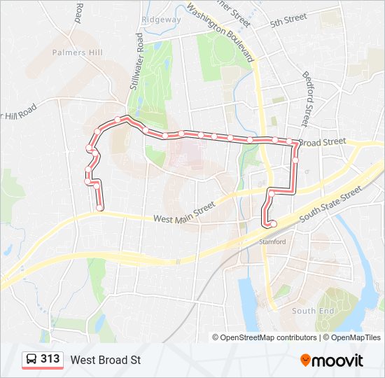 Ruta Horarios Paradas Y Mapas West Broad St Connecticut