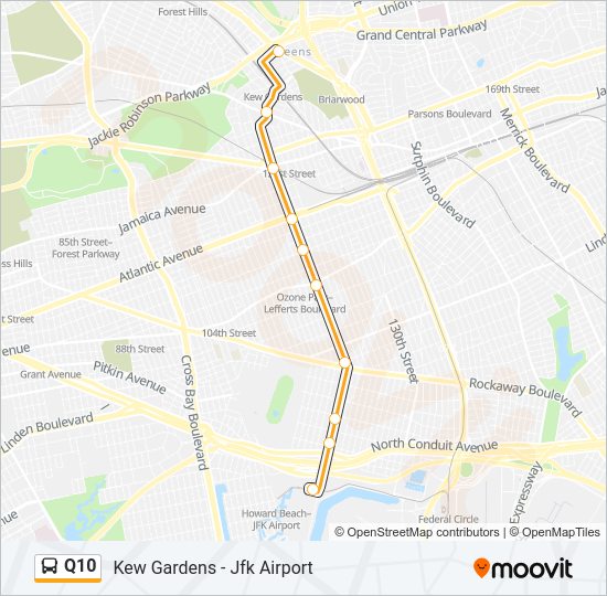 Ruta Q10 Horarios Paradas Y Mapas Limited JFK Airport Via Lefferts