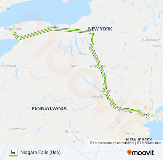 Ruta Flixbus N Horarios Paradas Y Mapas Niagara Falls Usa