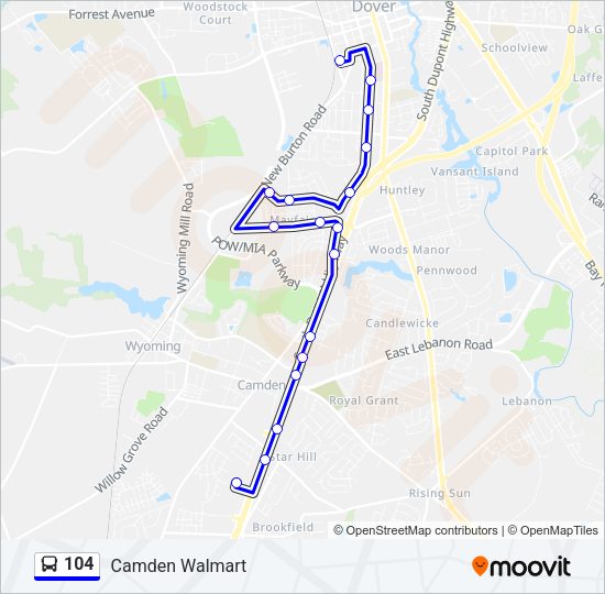 Route Schedules Stops Maps Dover Transit Center Updated