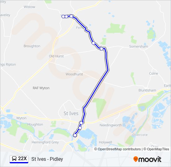 22x Route Schedules Stops Maps St Ives Updated