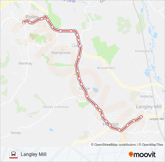 Rainbow One Route Schedules Stops Maps Langley Mill Updated