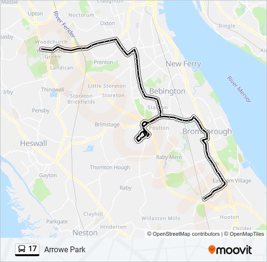 17 Route Schedules Stops Maps Arrowe Park Updated