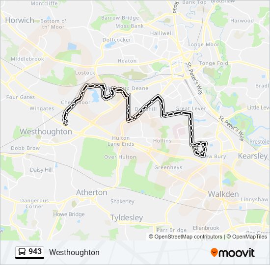 943 Route Schedules Stops Maps Westhoughton Updated