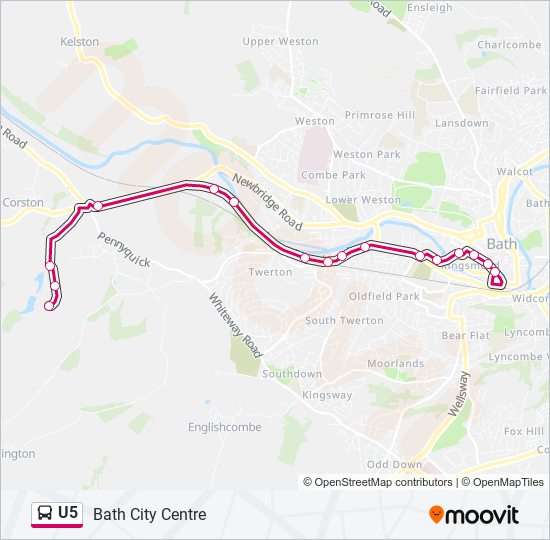 U Route Schedules Stops Maps Bath City Centre Updated