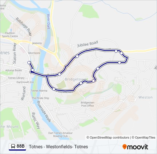 B Route Schedules Stops Maps Totnes Updated