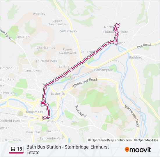 Route Schedules Stops Maps Bath City Centre Updated