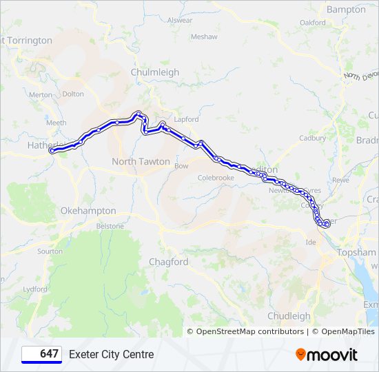 647 Route Schedules Stops Maps Exeter City Centre Updated