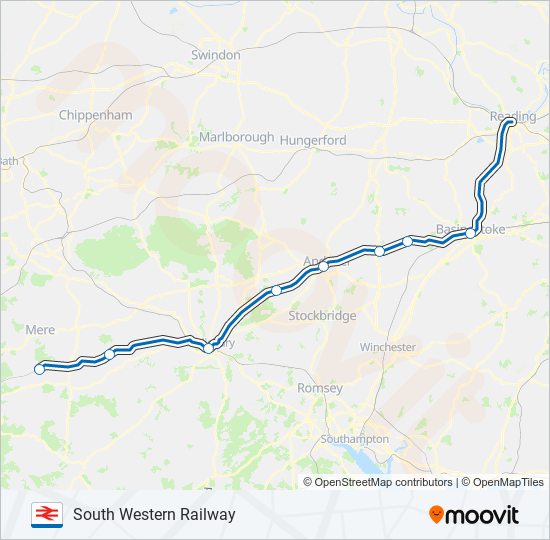 South Western Railway Route Schedules Stops Maps Gillingham