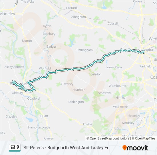 9 Route Schedules Stops Maps Wolverhampton Bus Station Updated