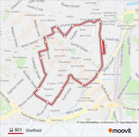 Sc Route Schedules Stops Maps Sheffield Centre Circular Updated