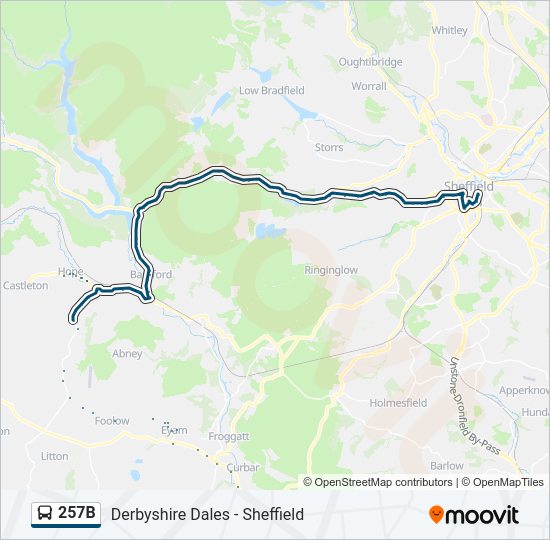 B Route Schedules Stops Maps Sheffield Centre Updated