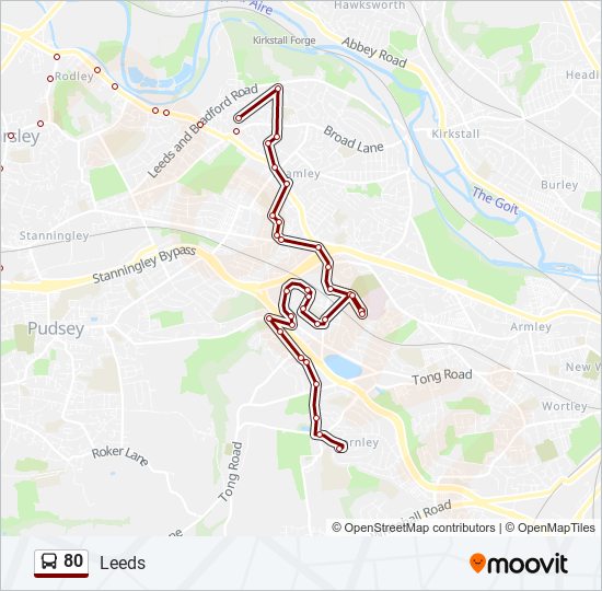 80 Route Schedules Stops Maps Farnley Updated