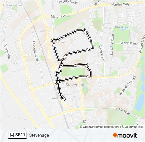 Sb11 Route Schedules Stops Maps Stevenage Updated