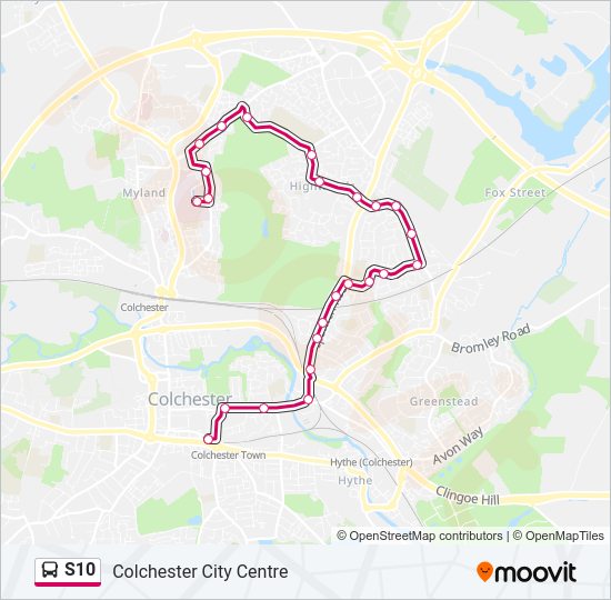 S Route Schedules Stops Maps Colchester City Centre Updated