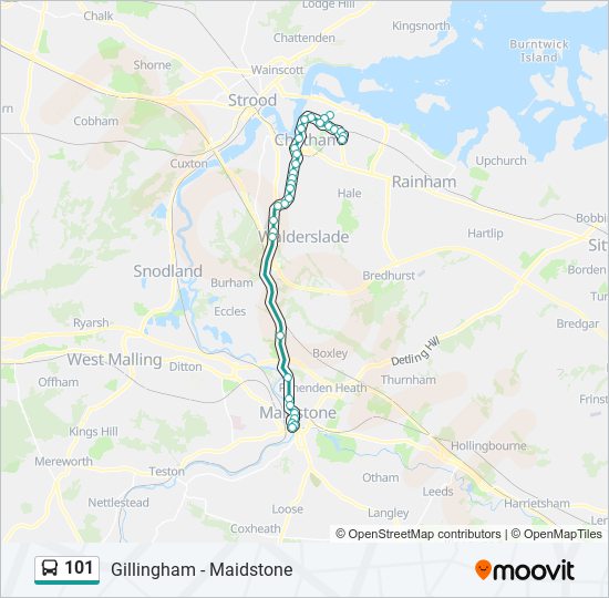 101 Route Schedules Stops Maps Gillingham Updated