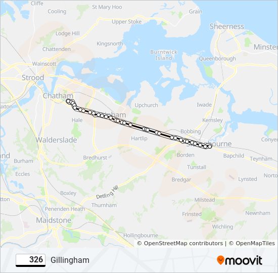 326 Route Schedules Stops Maps Gillingham Updated