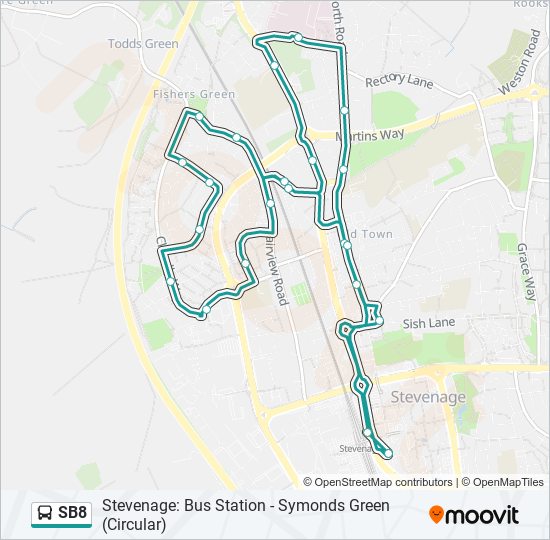 Sb Route Schedules Stops Maps Stevenage Updated