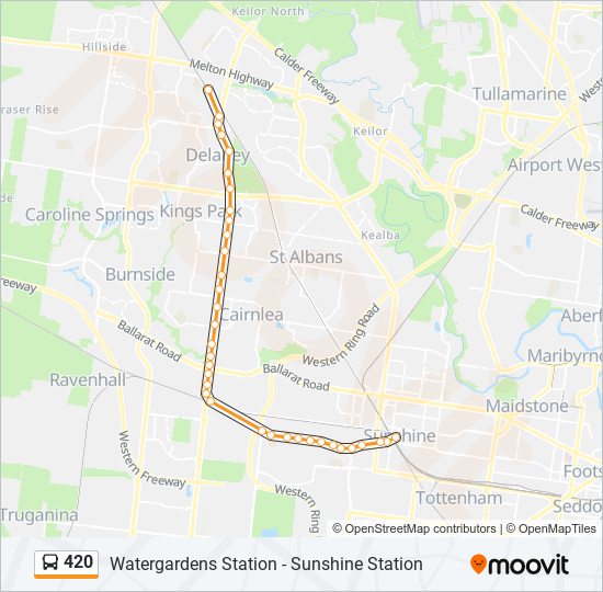 420 Route Schedules Stops Maps Watergardens Station Updated