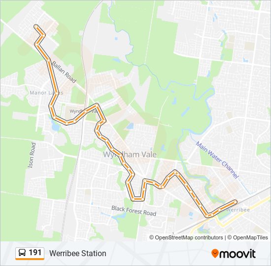 191 Route Schedules Stops Maps Werribee Station Updated