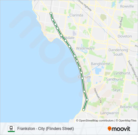 Frankston Route Schedules Stops Maps City Flinders Street Updated