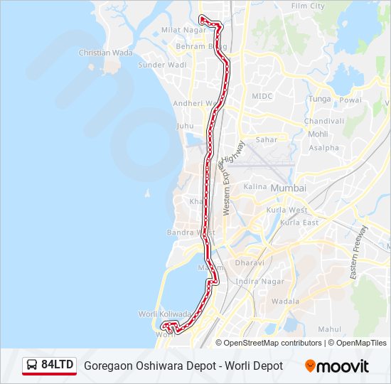 84ltd Route Schedules Stops Maps Goregaon Oshiwara Depot Updated