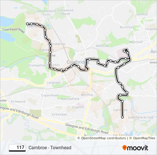 117 Route Schedules Stops Maps Carnbroe Updated