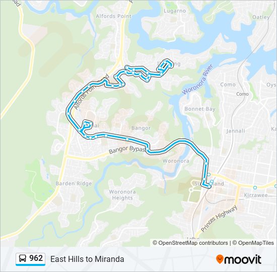 962 Route Schedules Stops Maps Old Illawarra Rd Roundabout Updated