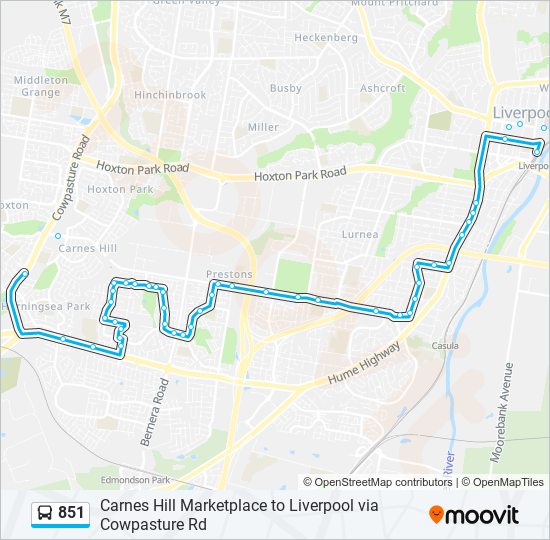 851 Route Schedules Stops Maps Liverpool Stn Updated