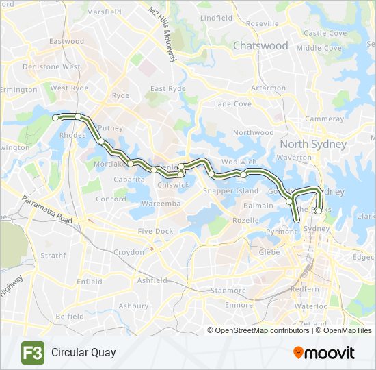 F3 Route Schedules Stops Maps Circular Quay Updated