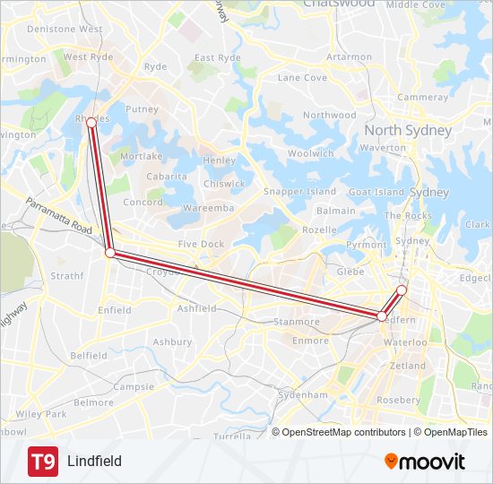 T9 Route Schedules Stops Maps Lindfield Updated