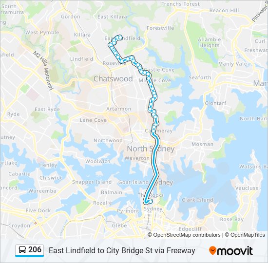 206 Route Schedules Stops Maps East Lindfield Updated