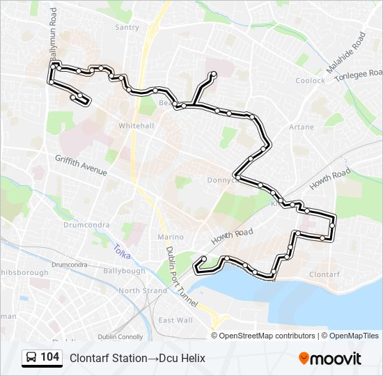 Route Schedules Stops Maps Clontarf Stationdcu Helix Updated