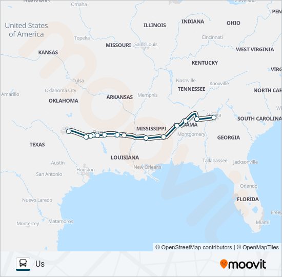 Greyhound Us Route Schedules Stops Maps Atlanta Bus Station