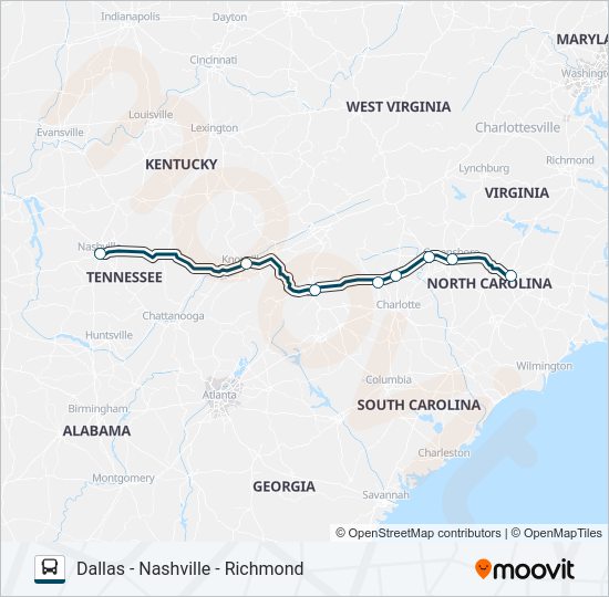 Greyhound Us0600 Route Schedules Stops Maps Nashville Bus Station