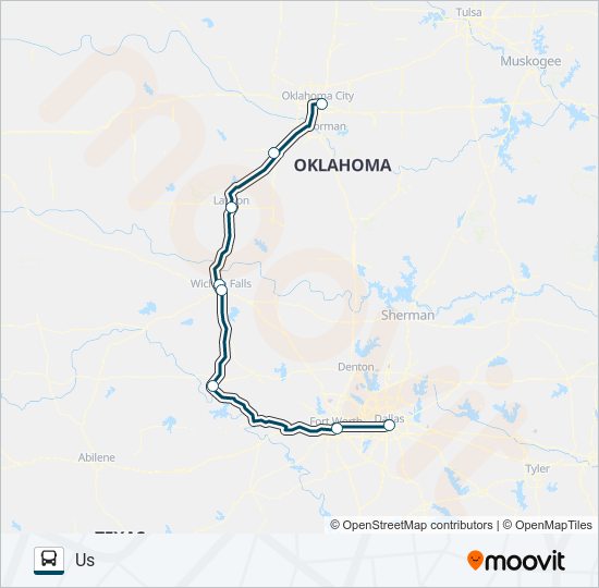 Greyhound Us S Route Schedules Stops Maps Oklahoma City Bus