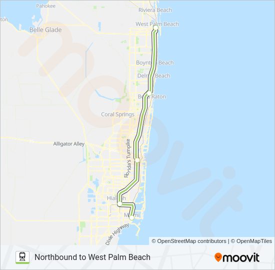 Trirail Route Schedules Stops Maps Northbound To West Palm Beach